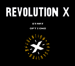 Revolution X (Europe) Title Screen